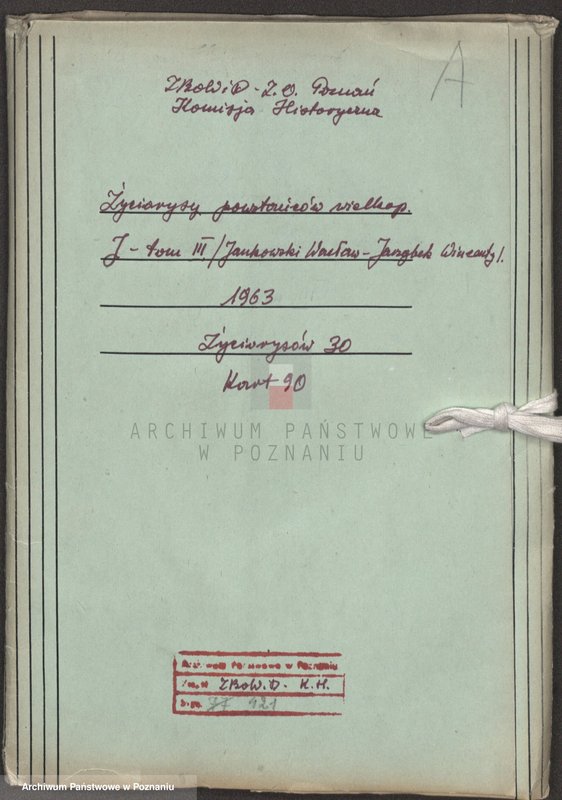 Obraz 4 z jednostki "Życiorysy powstańców wielkopolskich: J - tom lll /Jankowski Wacław - Jarząbek Wincenty/."