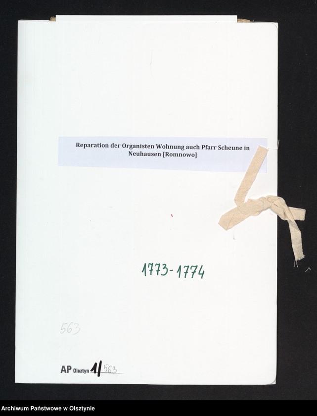 image.from.unit.number "Reparation der Organisten Wohnung auch Pfarr Scheune in Neuhausen [Romnowo]"