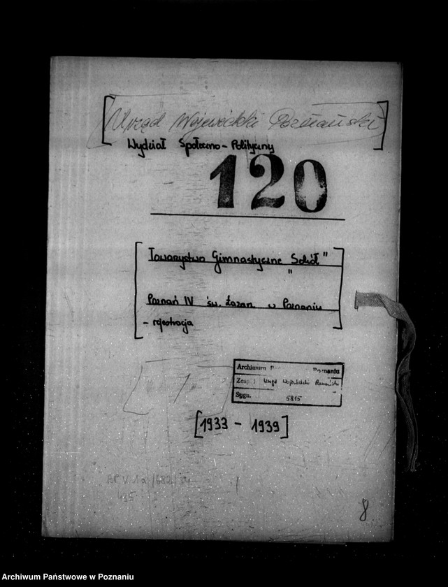 Obraz 4 z jednostki "/Towarzystwo Gimnastyczne Sokół Poznań IV św. Łazarz w Poznaniu - rejestracja/"