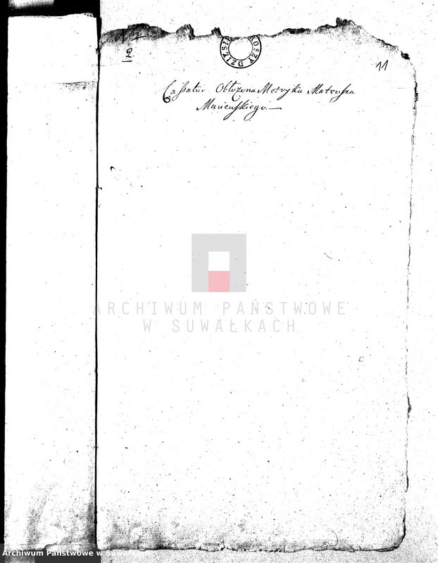 image.from.unit.number "Dowody do Akt Małżeństwa Gminy Wigierskiey od dnia 1-o Maja 1809 do dnia ostatniego kwietnia 1810 Roku."