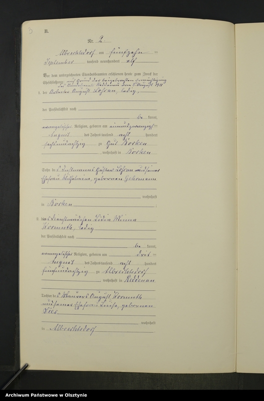 image.from.unit.number "Heiraths-Neben-Register Nr 1 - 9 [ Księga małżeństw - wtóropis ]"