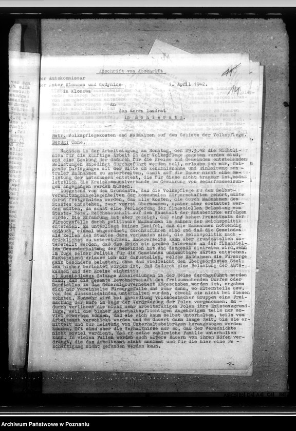 Obraz 20 z jednostki "Tätigkeitsberichte des Landrats des Kreises Schieratz über gemeindliche Finanz- und Steuerpolitik, sowie die Volkspflegekosten und Massnahmen auf dem Gebiete der Volkspflege"