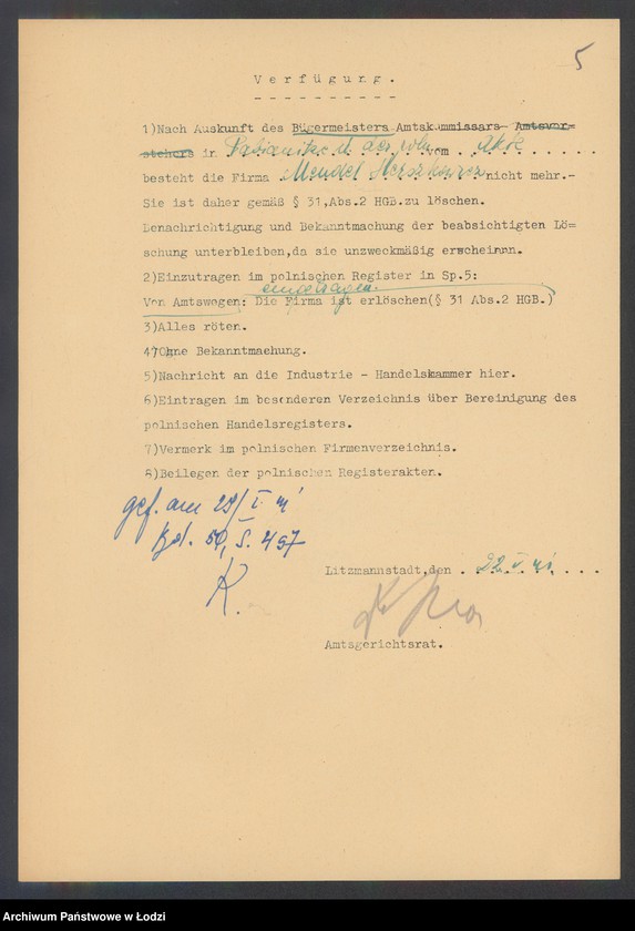 Obraz 7 z jednostki "Mendel Herszkowicz- mechaniczny wyrób manufaktury"