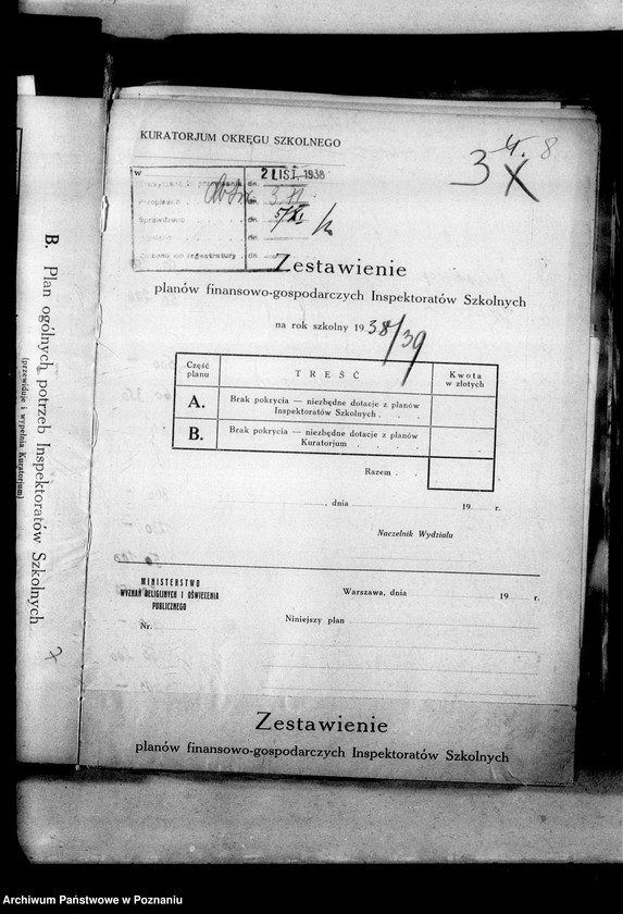 Obraz 12 z jednostki "Budżet na rok 1938/39 - szkolnictwa powszechnego"