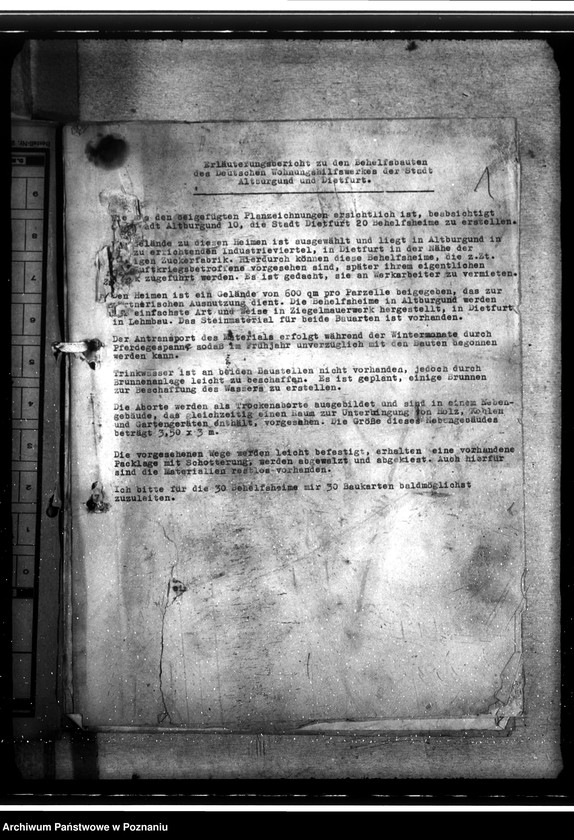 Obraz 5 z jednostki "Bau von Behelfsheimen in Altburgund (Szubin). Polenbaracken"