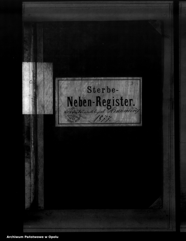 image.from.unit.number "Sterbe-Neben-Register Standesamtsbezirks Hennersdorf 1877"