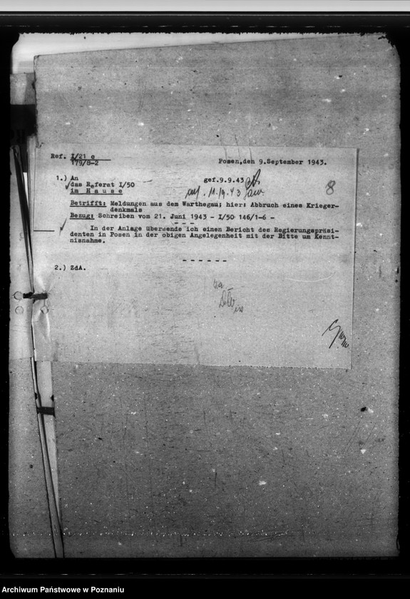 Obraz 12 z jednostki "Ablieferung der Denkmäler zur Verstärkung der Metallreserve. Altpapiergewinnung."