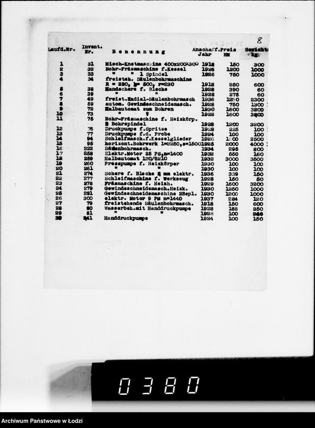 Obraz 12 z jednostki "Metallabteilung. [Listy przesyłkowe]"