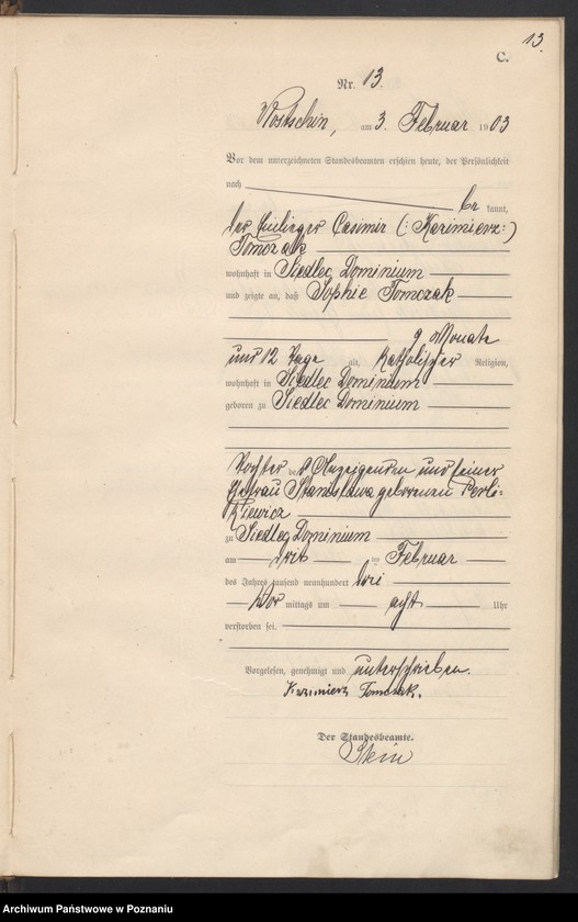 Obraz 16 z jednostki "Sterbe-Haupt-Register"