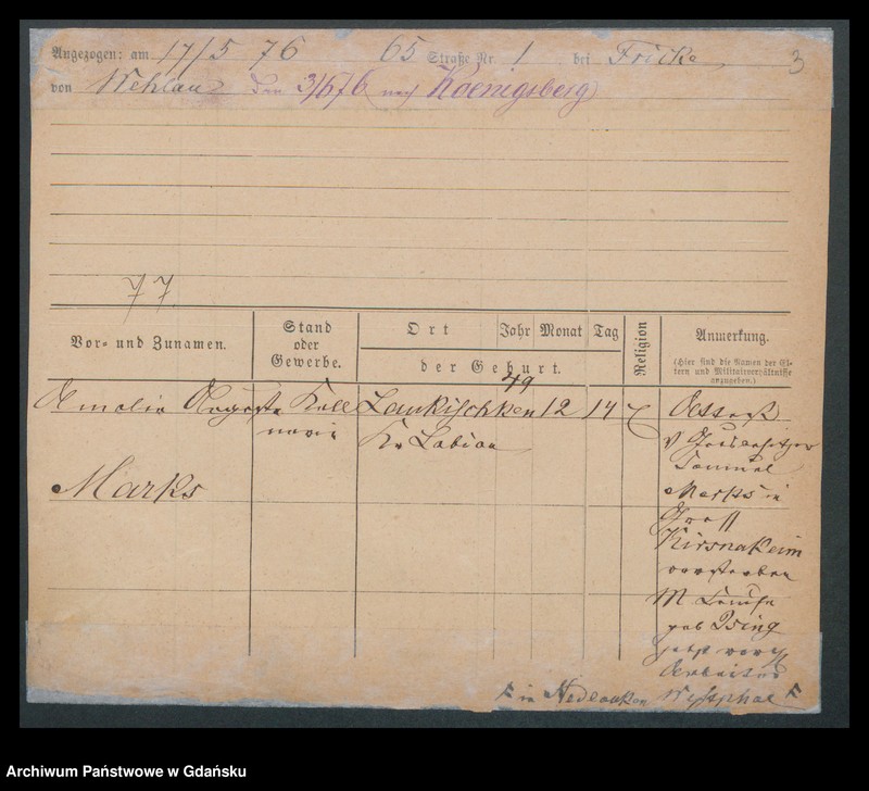 image.from.unit.number "Karty meldunkowe: Marks - Markquardt"