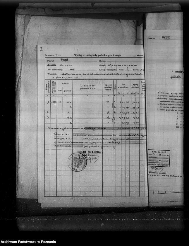 Obraz 11 z jednostki "Zestawienie parcel katastralnych i powierzchni nowego pomiaru"