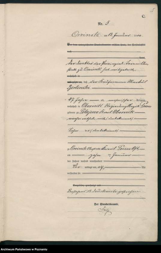 Obraz 8 z jednostki "Sterbe-Haupt-Register"