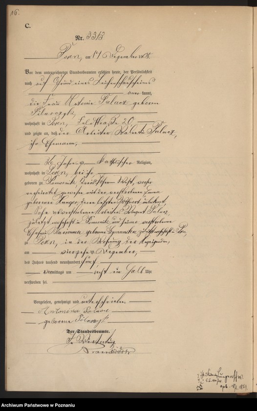 Obraz 18 z jednostki "Księga miejscowa zgonów tom VII"