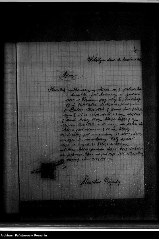 Obraz 8 z jednostki "Warsztat wulkanizacyjny St. Rajewicza w Wolsztynie nr woj. kotła 6504"