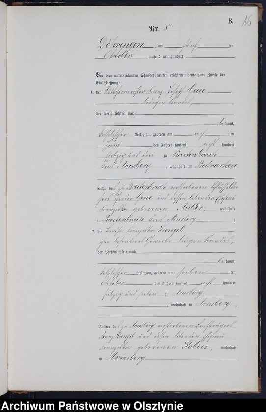 image.from.unit.number "Heiraths-Neben-Register Nr 1 - 19"