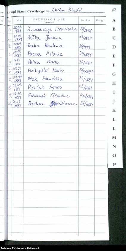 image.from.unit.number "Skorowidz alfabetyczny do księgi urodzeń"