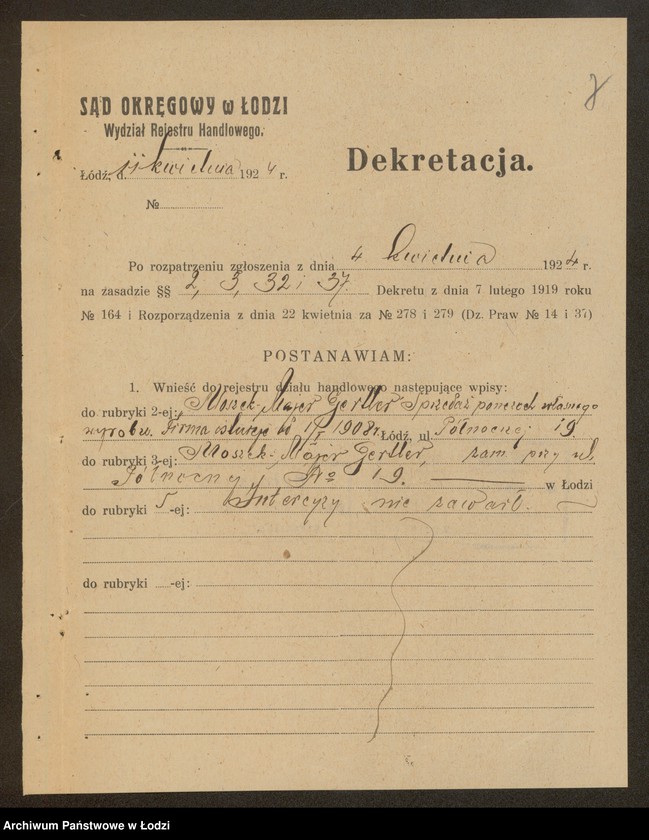 Obraz 9 z jednostki "Moszek Majer Geltler- wyrób pończoch"