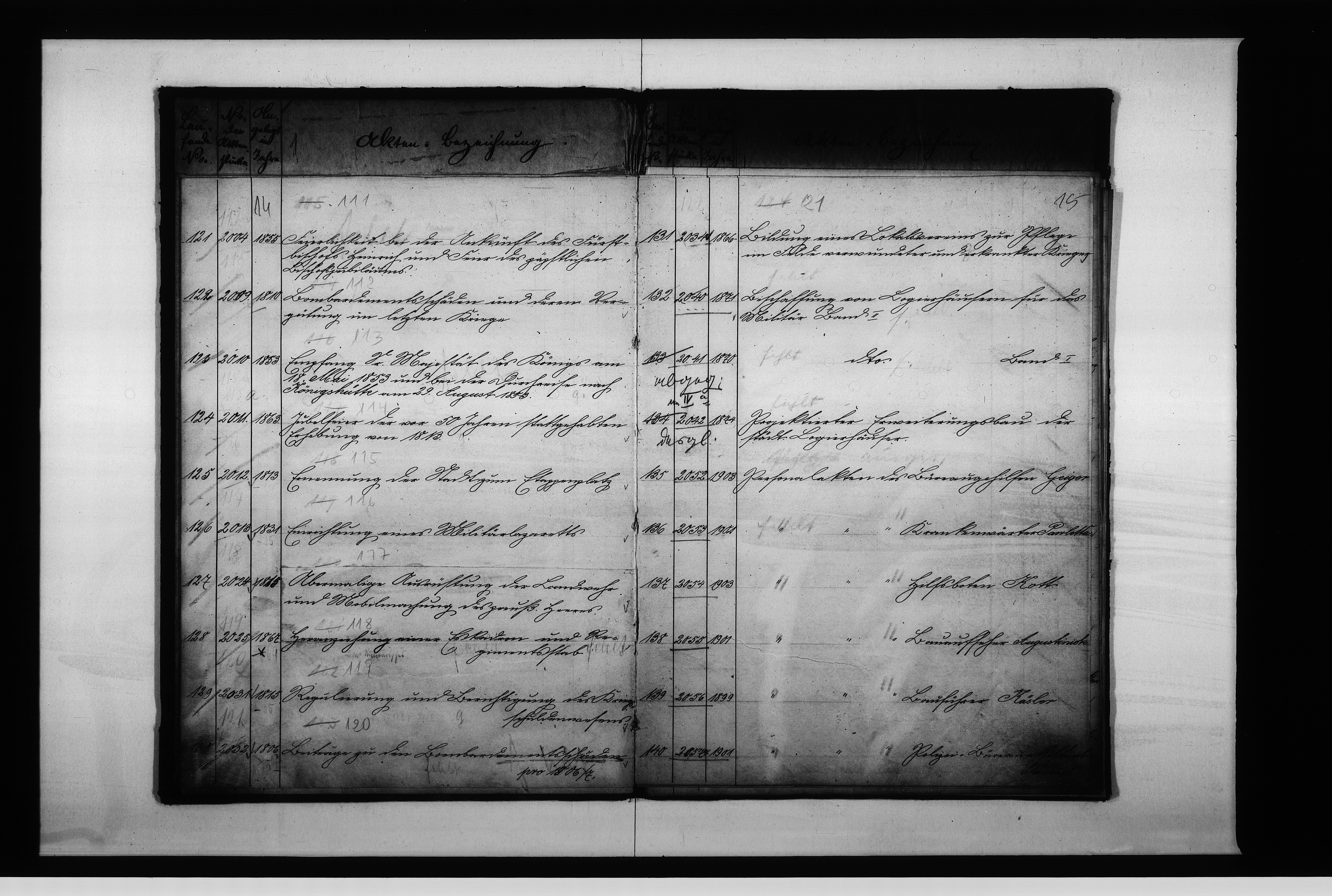 Obraz 12 z jednostki "Verzeichniss II über diejenigen Acten welche zur dauernden Aufbewahrung hiers[elbst] bestimmt worden sind Kammer V"