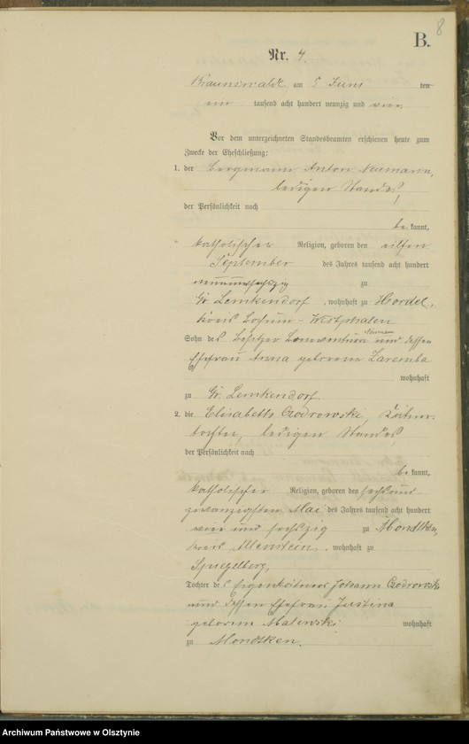 image.from.unit.number "Heiraths-Haupt-Register Nr 1 - 15"