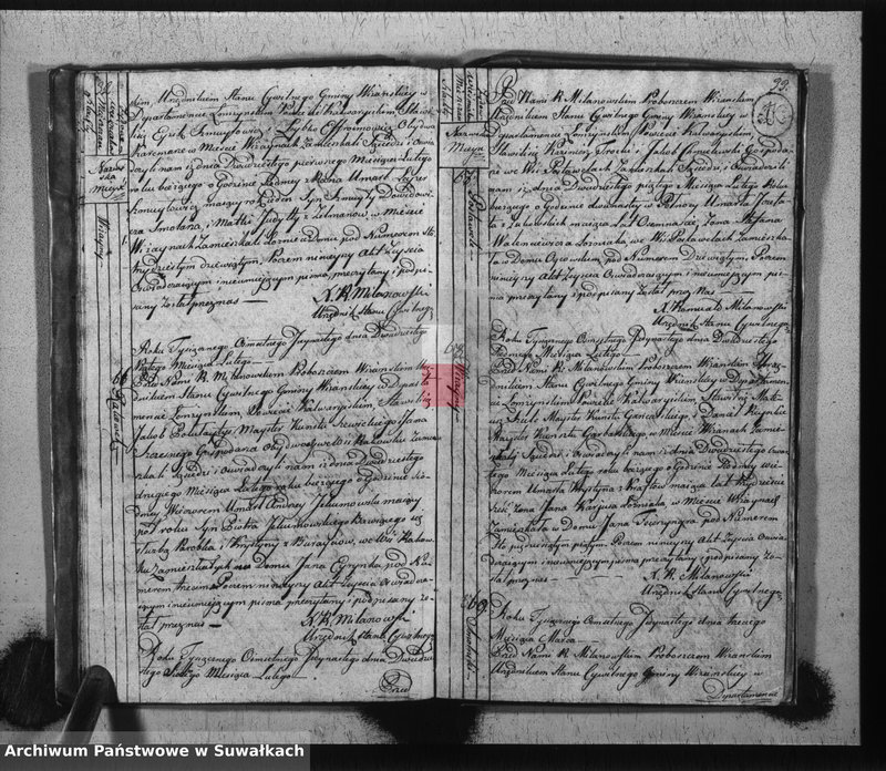 image.from.unit.number "Księga do zapisywania aktów cywilnych zejścia gminy wiżajńskiey, departamentu łomżyńskiego, powiatu kalwaryjskiego"