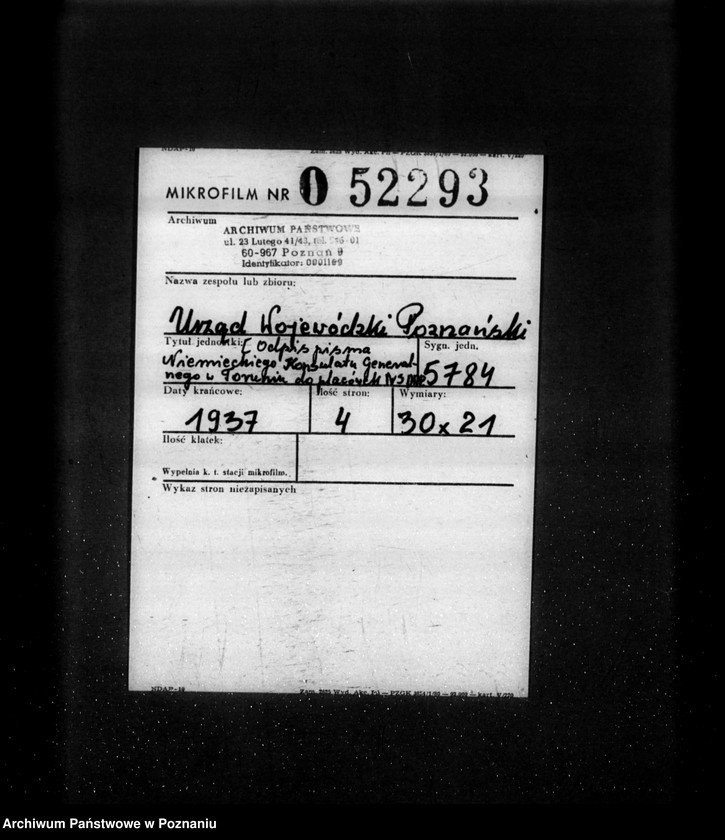 Obraz 1 z jednostki "/Odpis pisma Niemieckiego Konsulatu Generalnego w Toruniu do placówek NSDAP z objaśnieniami dotyczącymi dziedziczenia nieruchomości w pasie granicznym/"