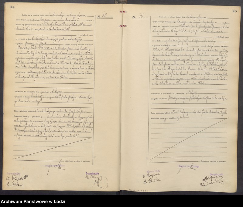 Obraz 10 z jednostki "Akta małżeństw od numeru 1 do numeru 700"