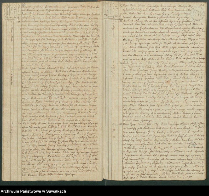image.from.unit.number "Akta zeszłych gminy puńskiey od pierwszego stycznia do dnia ostatniego grudnia 1814 roku."