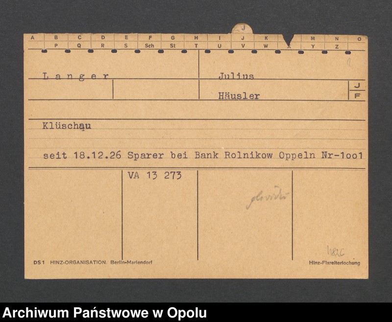 Obraz 3 z jednostki "[Langer Julius, Klüschau]"
