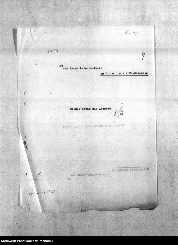 Obraz 8 z jednostki "Amtliche Meldungen Gemeinde Łochowo (Łoskowo). Kreis Bromberg (Bydgoszcz)"