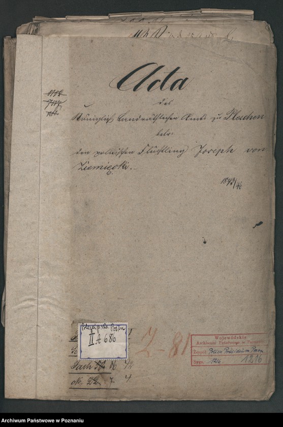 Obraz 2 z jednostki "A. betr. den polnischen Flüchtling Josef von Ziemięcki"