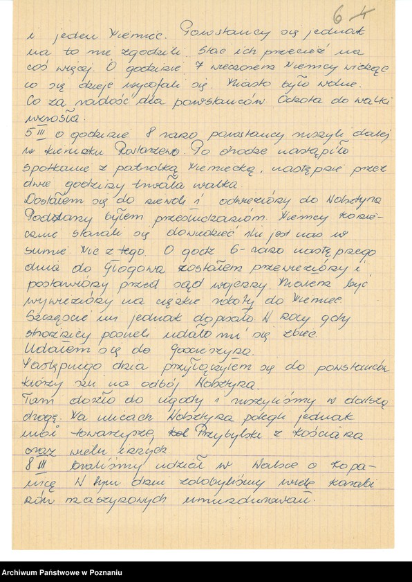 Obraz 18 z jednostki "Relacje i wspomnienia dotyczące powstania wielkopolskiego: 1. Rakoniewice, powiat Wolsztyn, województwo poznańskie, 2. Rawicz, powiat Rawicz, województwo poznańskie."