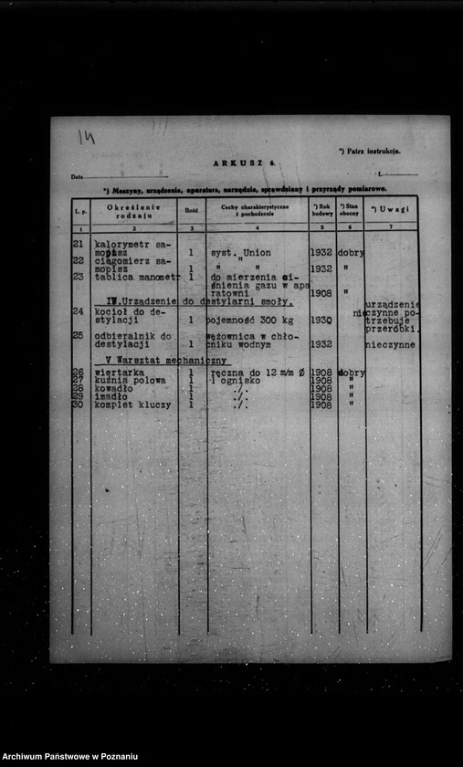 image.from.unit.number "Kwestionariusz Gazowni Miejskiej w Bojanowie powiat rawicki"