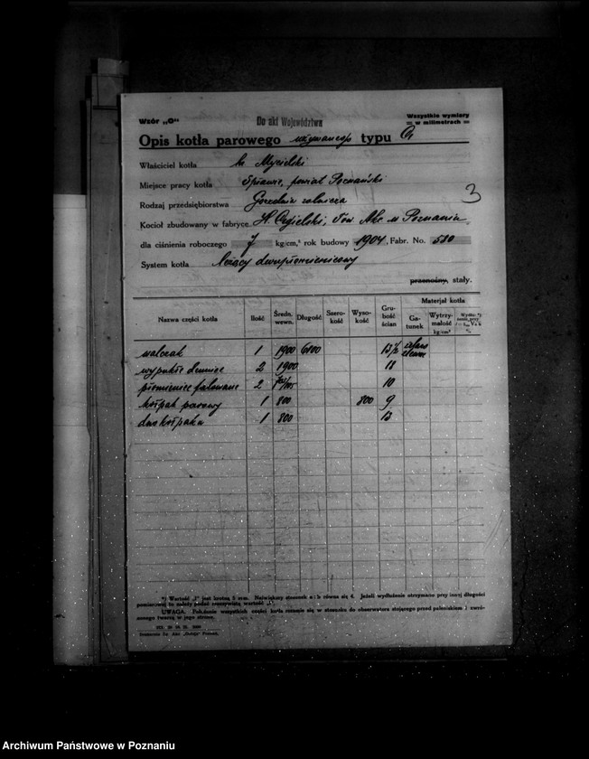 Obraz 7 z jednostki "Gorzelnia rolnicza w Spławiu powiat poznański hr. Mycielski nr woj. 298"