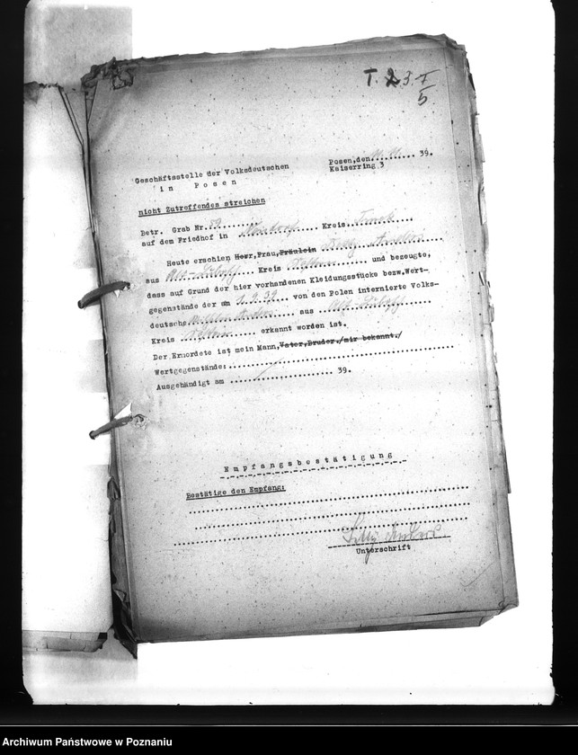 Obraz 9 z jednostki "Wykazy miejscowych Niemców, którzy zginęli w 1939 roku A - P"