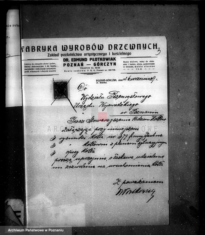 image.from.unit.number "Fabryka listew E. Płotkowiaka w Poznaniu nr woj. 6368"