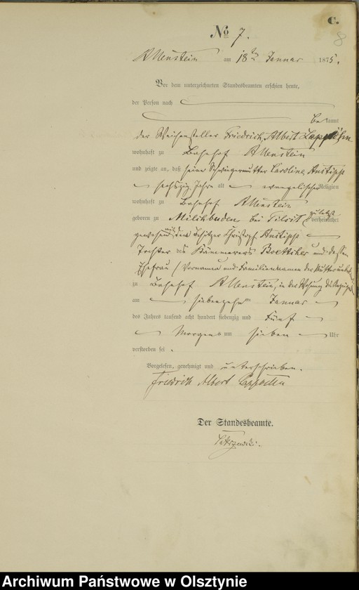 image.from.unit.number "Haupt-Sterbe-Register Nr 1 - 175"