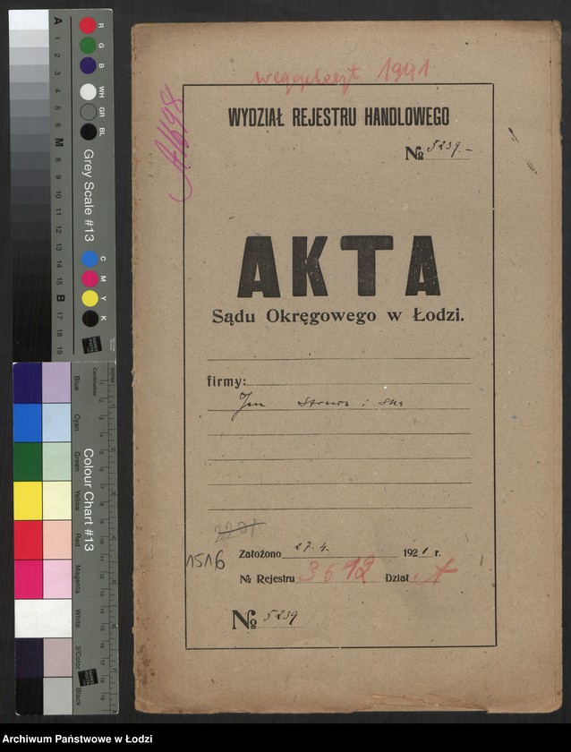 Obraz 2 z jednostki "Jan Strauss, Bronisław Macner - Dom Handlowy Jan Strauss i S-ka - handel wszelkimi towarami, a w szczególności ziemiopłodami"