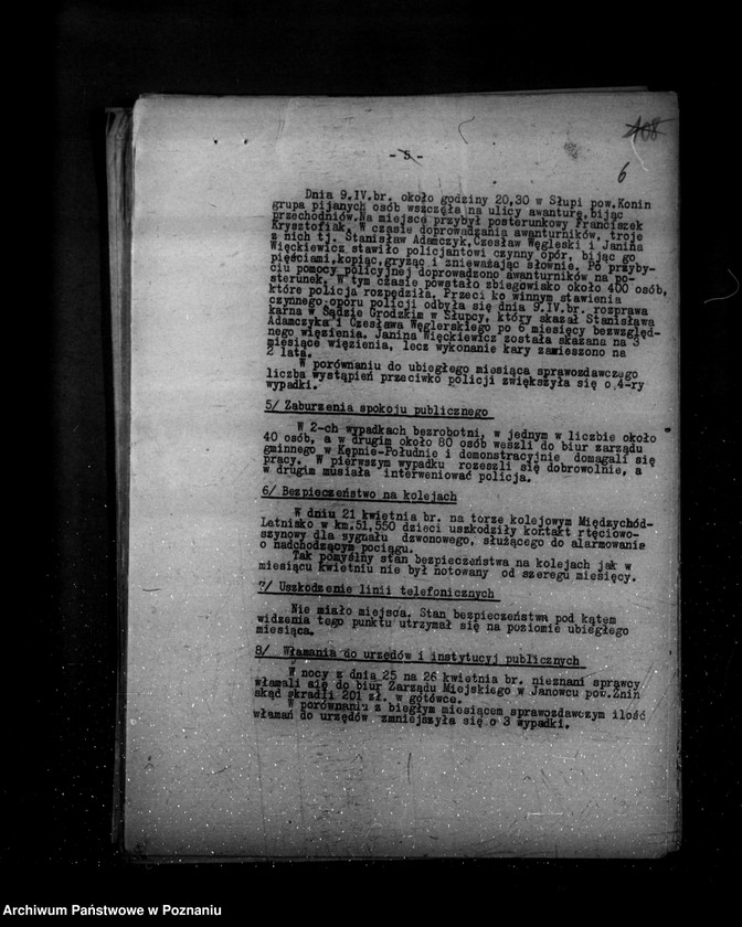 Obraz 10 z jednostki "Sprawozdania ze stanu bezpieczeństwa za miesiące kwiecień-czerwiec-lipiec 1939 r."