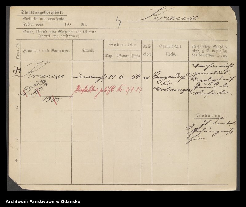 image.from.unit.number "Karty meldunkowe: Krause Ida - Krause Johann"