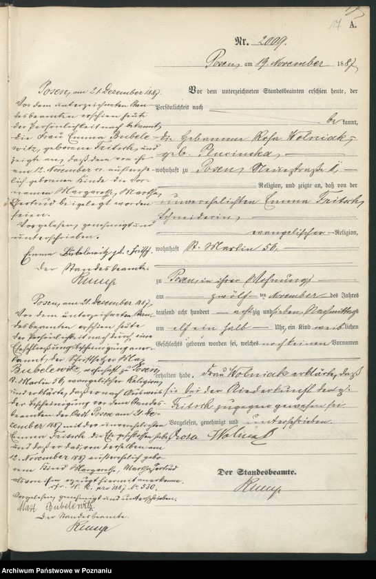 Obraz 20 z jednostki "Księga urodzeń t. V"