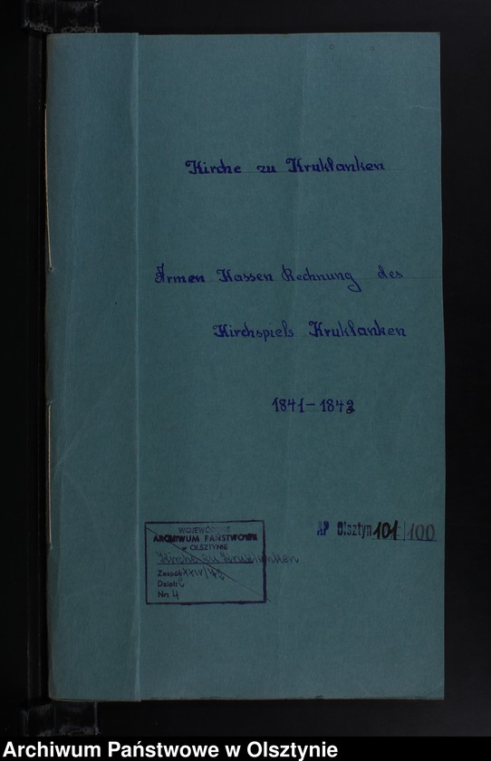 image.from.unit.number "Armen Kassen Rechnung des Kirchspiels Kruklanken"