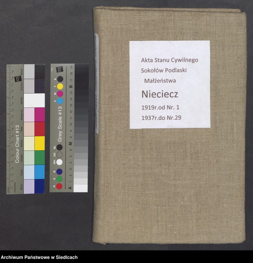 image.from.unit.number "Unikat aktów małżeństw Parafii Nieciecz od 1919 roku do 1937 roku do nr 29"