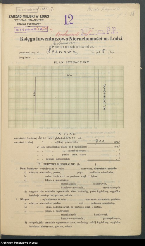 image.from.unit.number "Księga inwentarzowa nieruchomości m. Łodzi ul. Sosnowa"