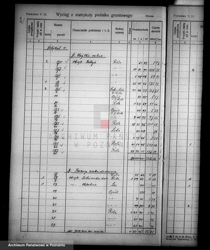 Obraz 6 z jednostki "Rejestr wyłączeń z art. 4 i 5 ustawy o wykonaniu reformy rolnej"