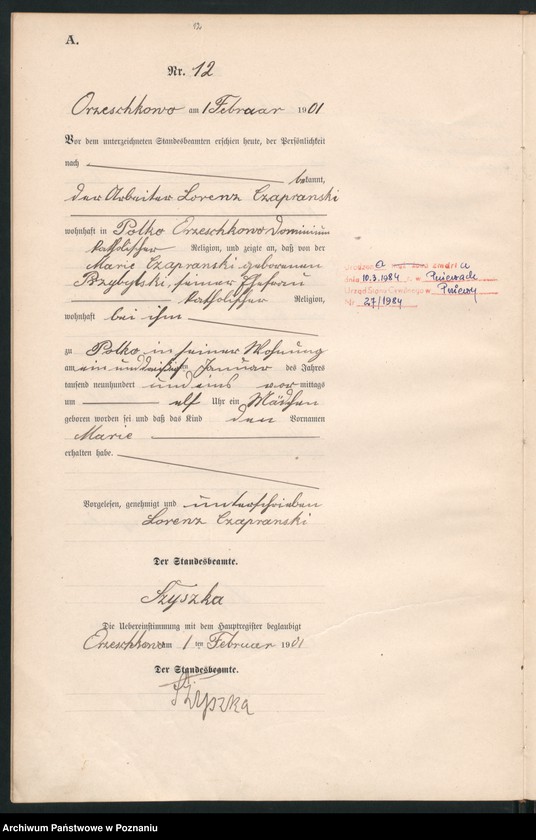 Obraz 15 z jednostki "Geburts-Neben-Register"