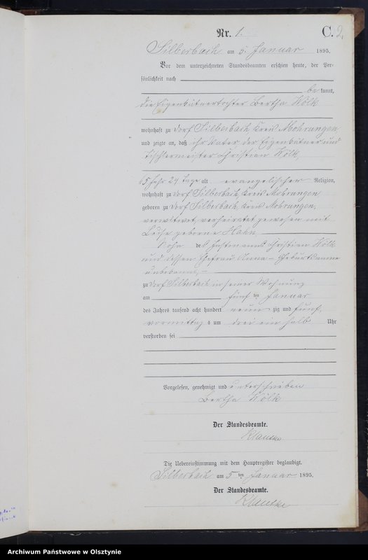 image.from.unit.number "Sterbe-Neben-Register Nr 1 - 45"