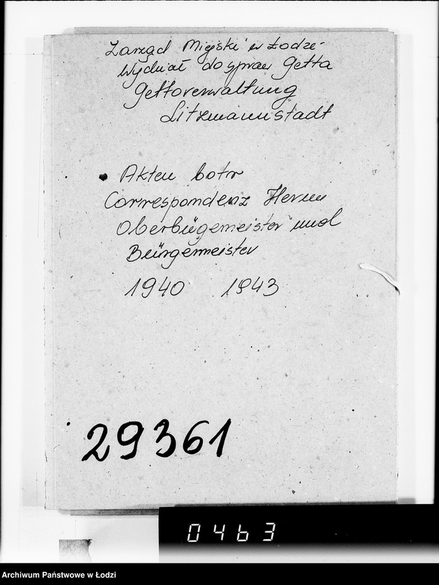 Obraz 4 z jednostki "Akten betr.Correspondenz an Hern Oberbürgermeister und Bürgermeister"