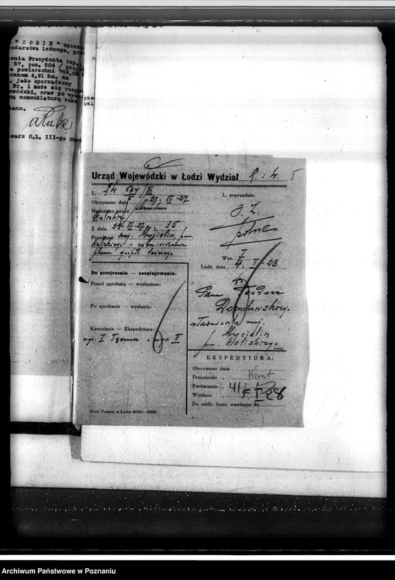 Obraz 9 z jednostki "Sprawa zmiany rodzaju użytków 0,63 ha gruntów leśnych we wsi Mycielin powiat kaliski"