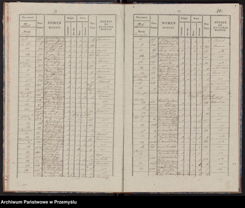 image.from.unit.number "Extractus libri metrices mortuorum in pago Radruż decanatu Lubaczoviensis incipiendo a die 16 Junij 1784 usque ad ultimam Decembris 1840 inclusive"
