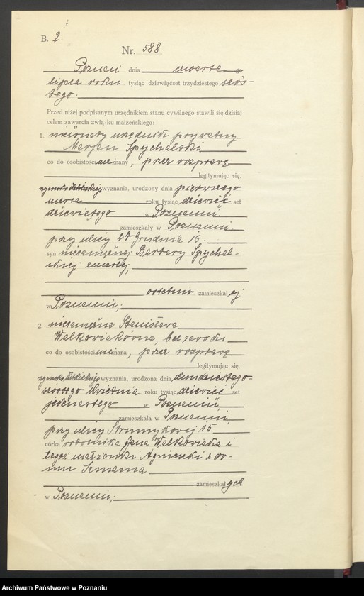 Obraz 4 z jednostki "Księga miejscowa małżeństw tom III [Rejestr główny małżeństw]"